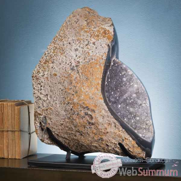 Geode d'amethyste fermee -2 entrees - 30kg Objet de Curiosite -PUMI783