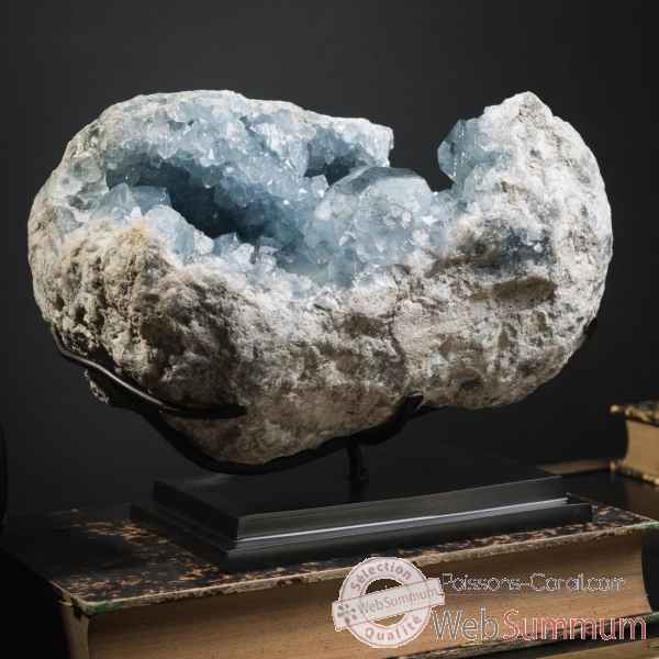 Géode de célestite très gros cristaux (7-10kg) Objet de Curiosité -PUMI907-3