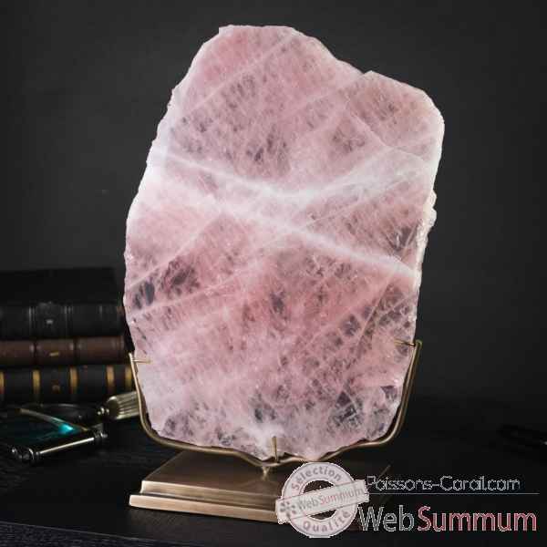 Plaque fine de quartz rose poli gm Objet de Curiosite -PUMI862-2