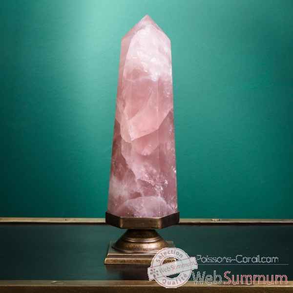Pointe polie de quartz rose -madagascar Objet de Curiosité -PUMI1063-2