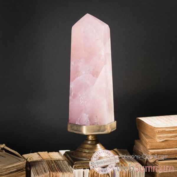 Pointe polie quartz rose 1.5kg (brésil) Objet de Curiosité -PUMI918