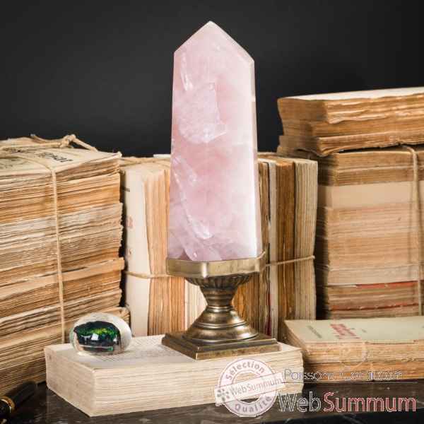 Pointe polie quartz rose 2.3kg (brésil) Objet de Curiosité -PUMI917