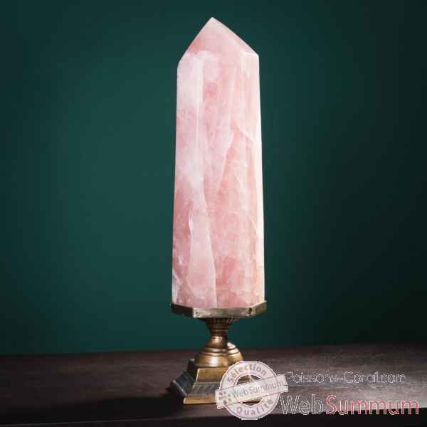 Pointe polie quartz rose 8.5kg (brésil) Objet de Curiosité -PUMI973