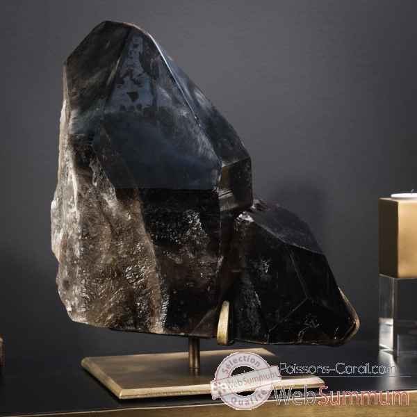 Prisme de cristal noir 14.2kg Objet de Curiosité -PUMI933