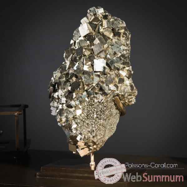 Pyrite en bloc pérou octaédrique Objet de Curiosité -PUMI754-1