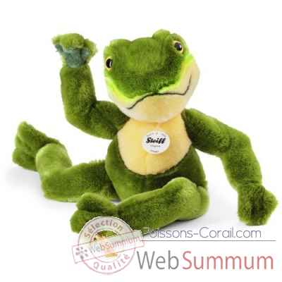 Grenouille-pantin froggy, vert et jaune STEIFF -064586