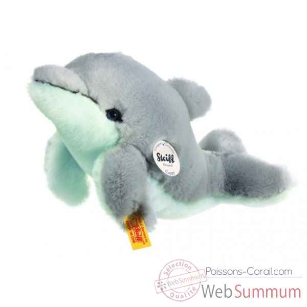 Peluche steiff dauphin cappy, bleu glace/gris -063169