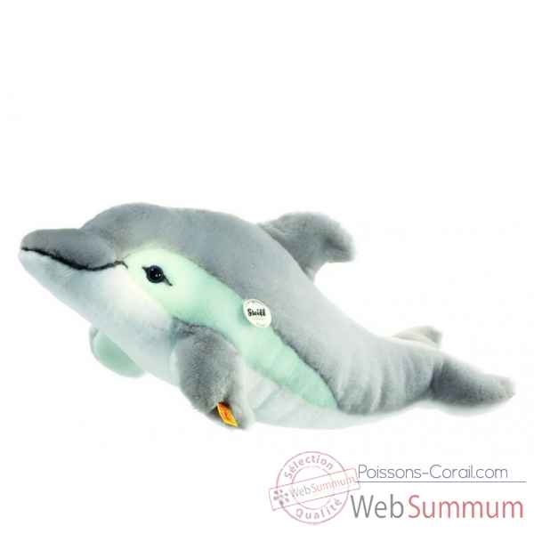 Peluche steiff dauphin cappy, gris/blanc -063183